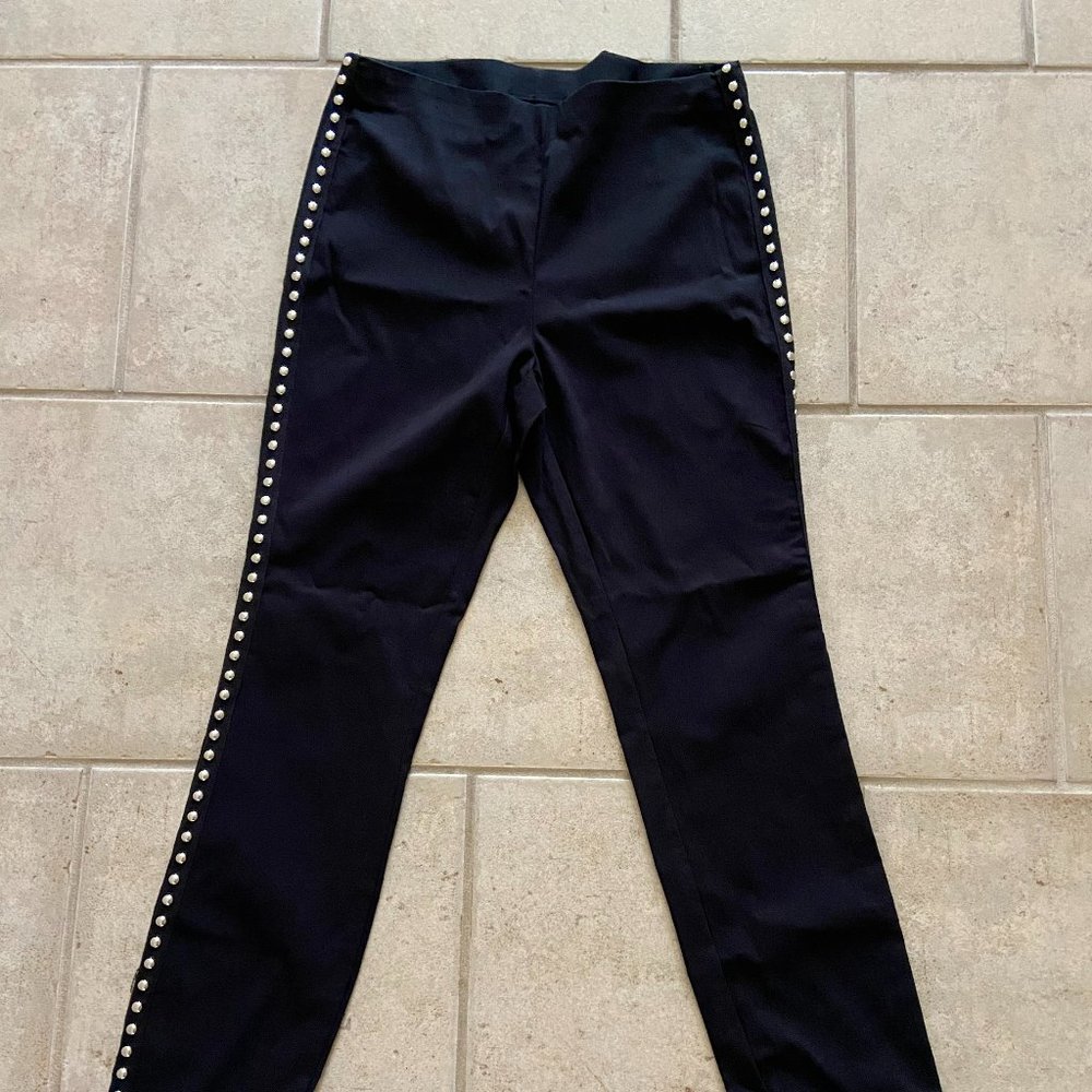 INC Black Studded Pants Size 4